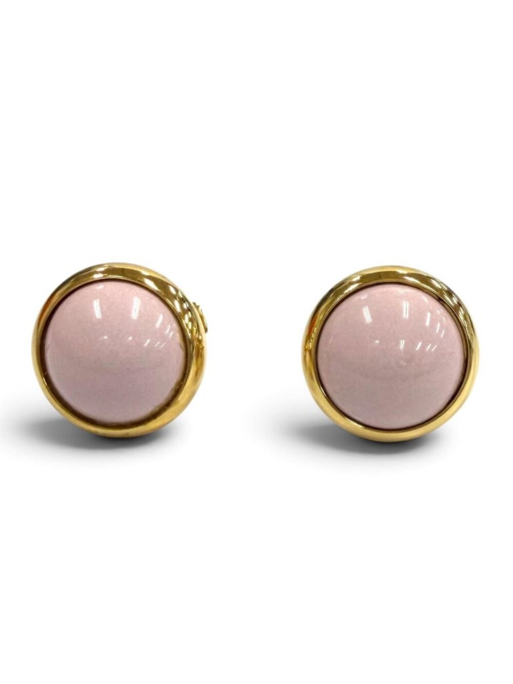 Hermes Eclipse H Post Earrings Pink Gold